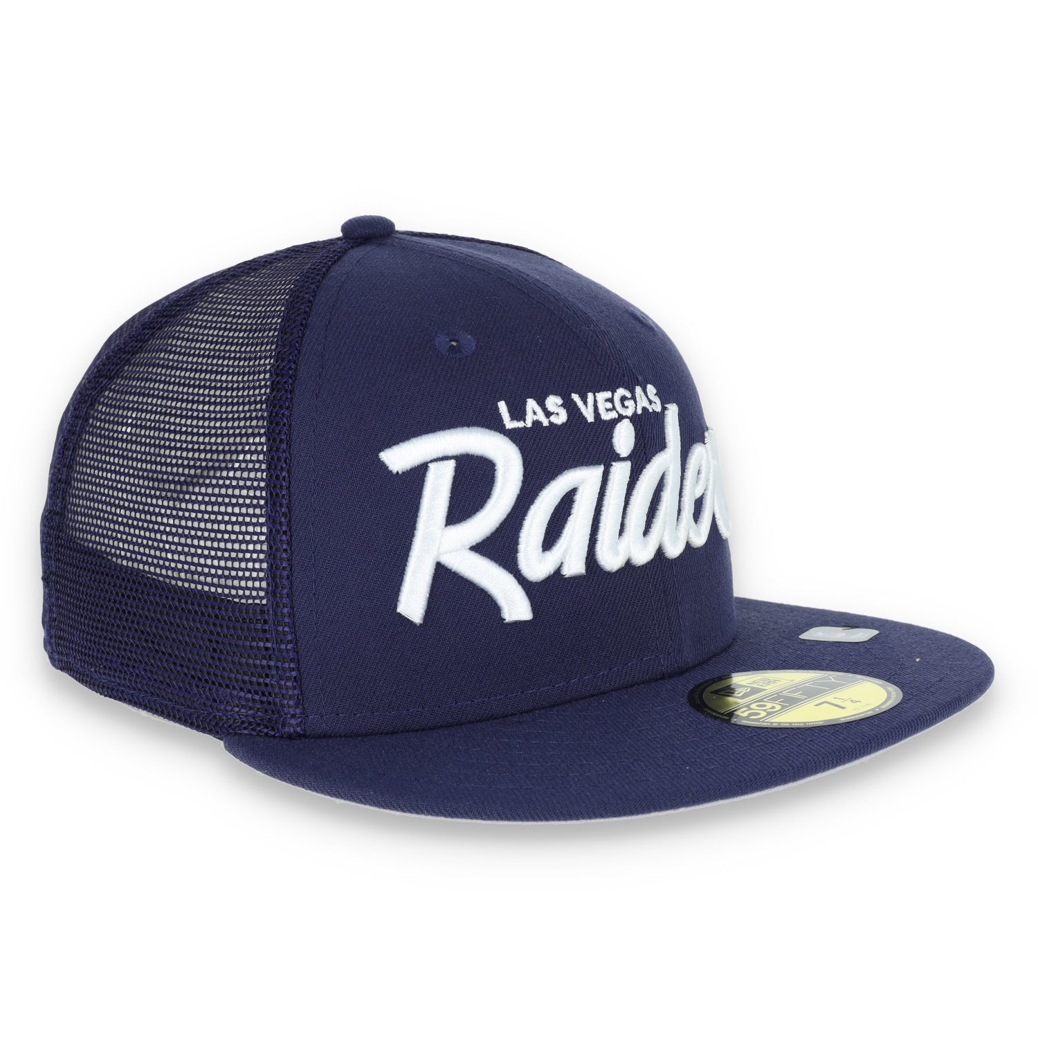 LAS VEGAS RAIDERS NEW ERA mesh script 59FIFTY FITTED-navy