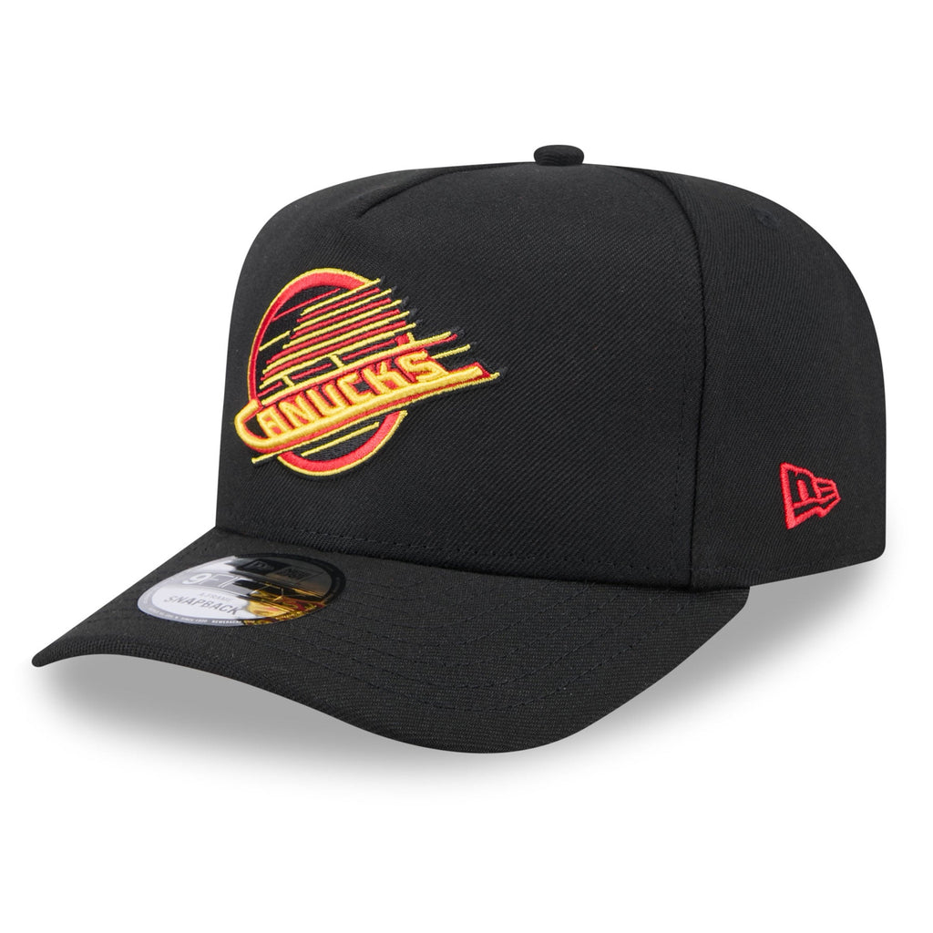 Vancouver Canucks NHL New Era Men's Black 9Fifty A-Frame Snapback