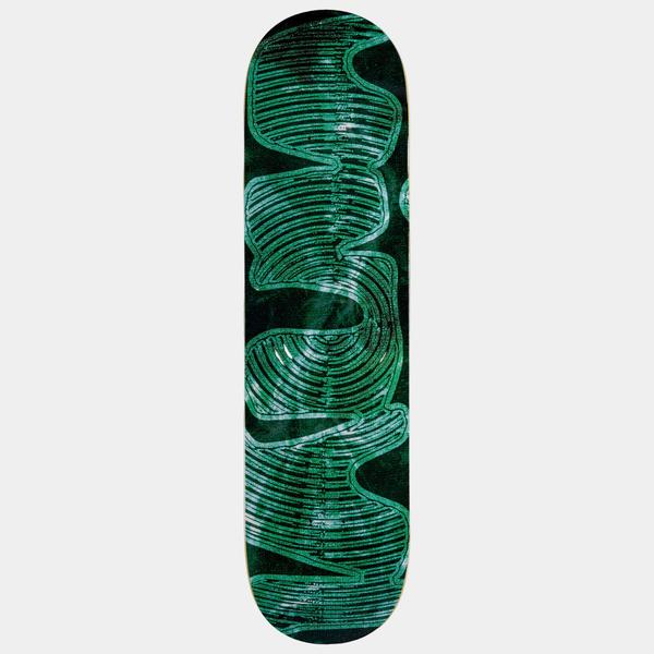 Vinyl Skateboards Green Logo Deck 8.38"