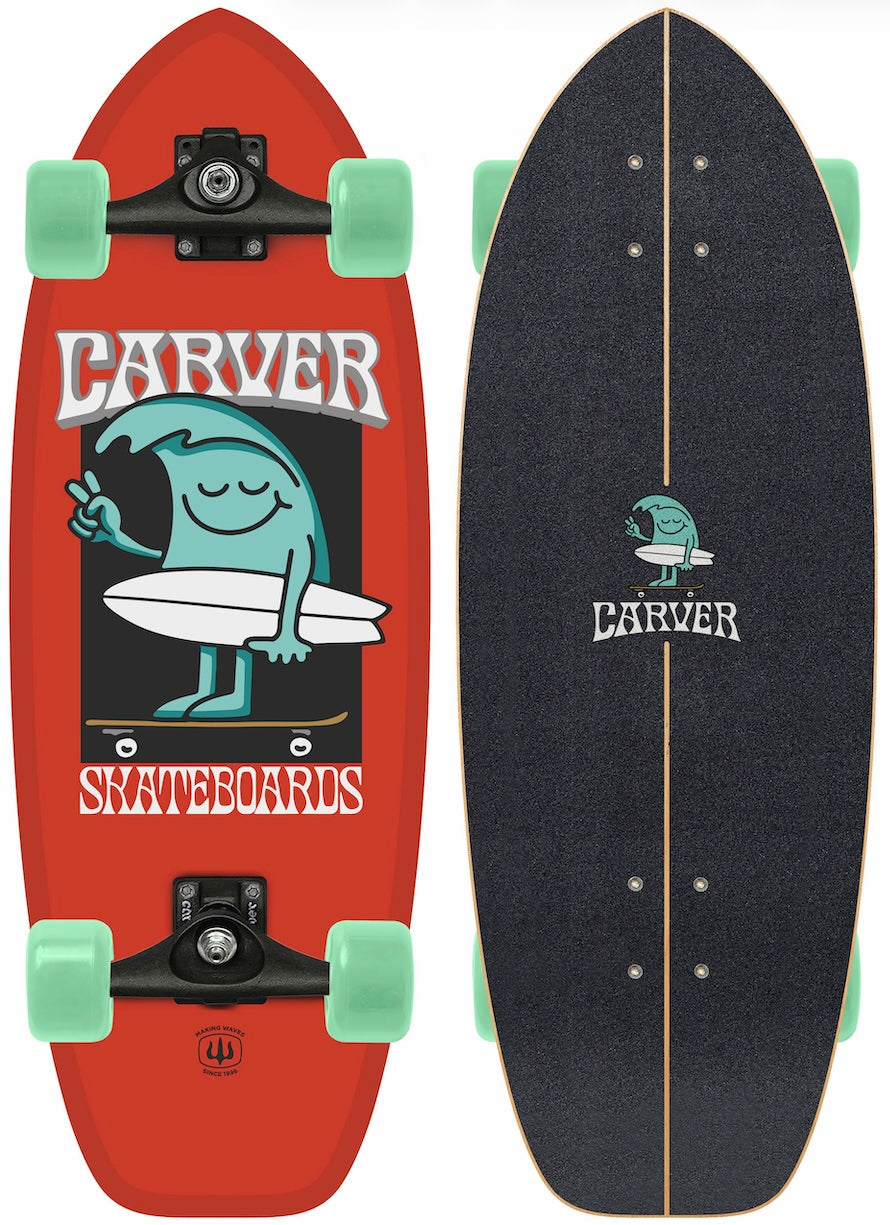 Carver Wavy Davy Surfskate Complete C5 Coal Satin (V4) - 28″