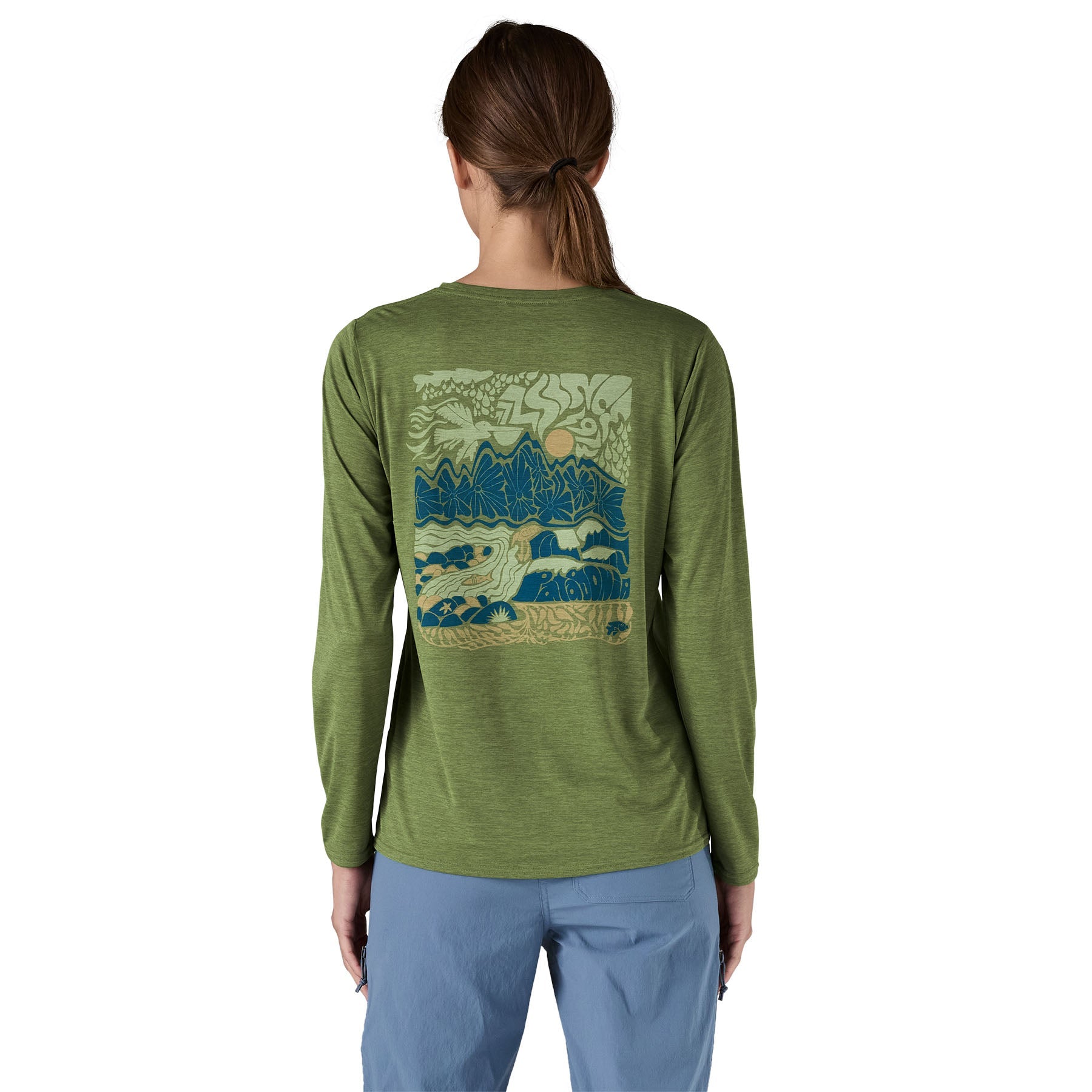 Patagonia W's L/S Capilene Cool Daily Graphic Shirt - Waters - DQ