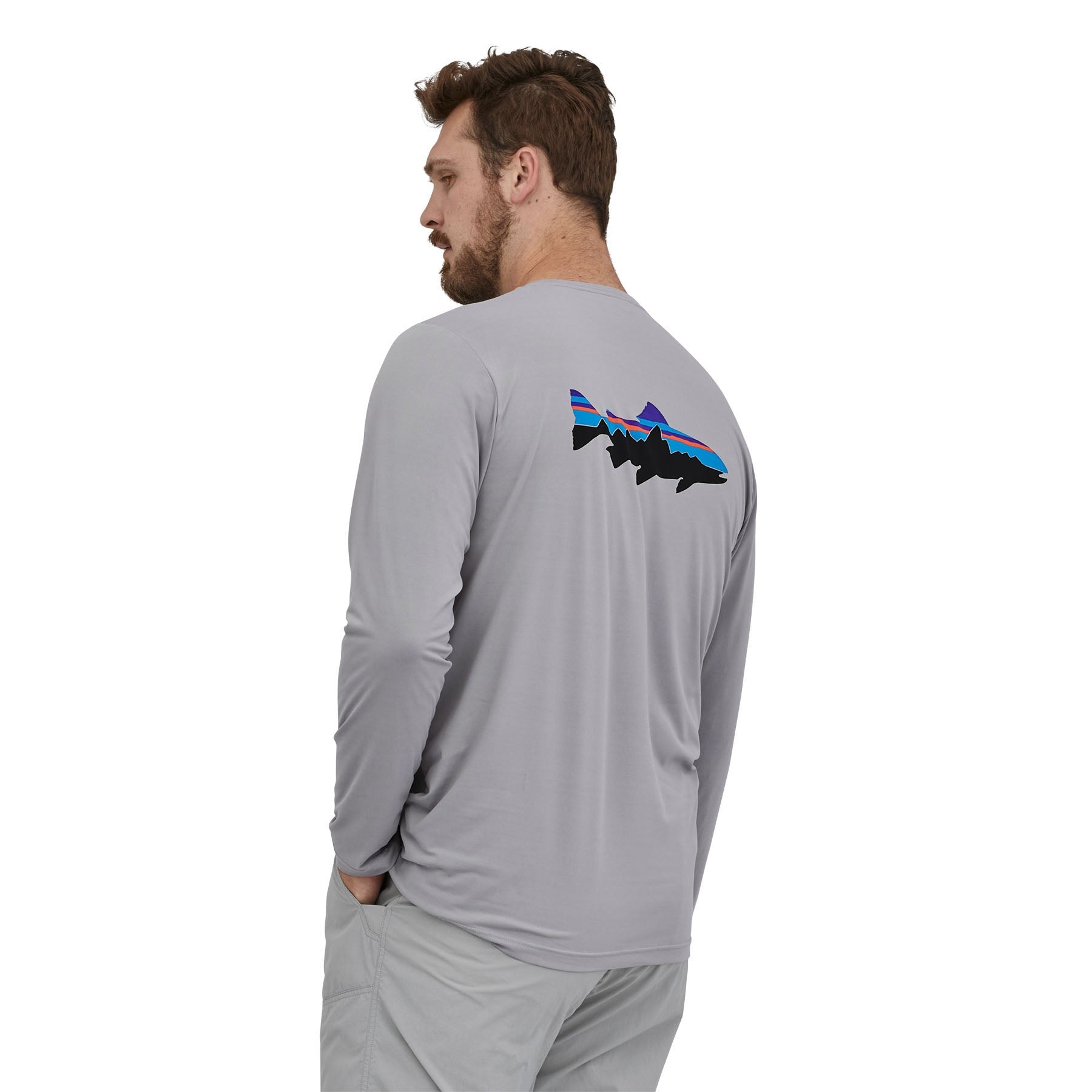 Patagonia M's L/S Capilene Cool Daily Fish Graphic Shirt