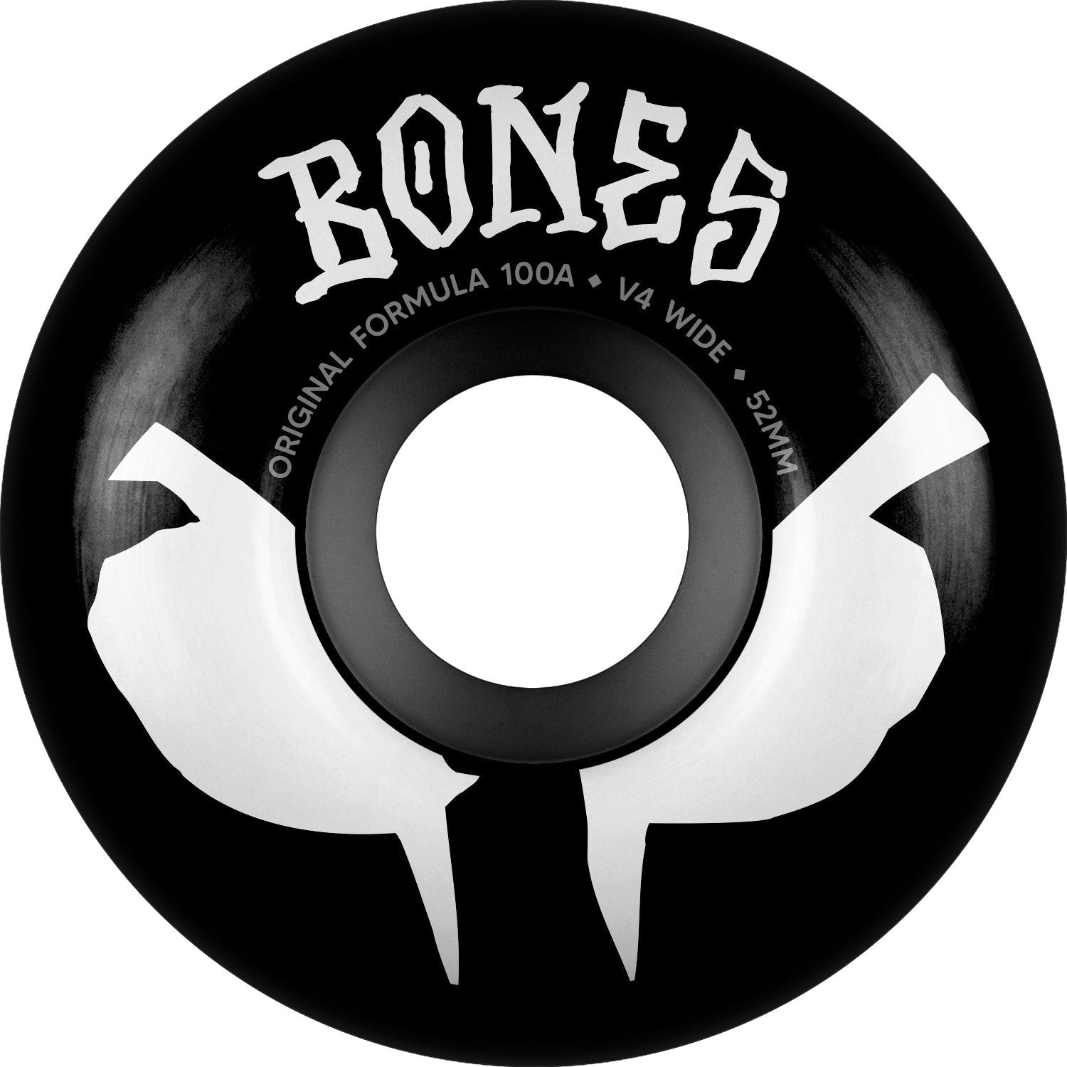 Bones OG Formula Original V4 Wides 52mm 100a Wheels - Black (Set of 4)