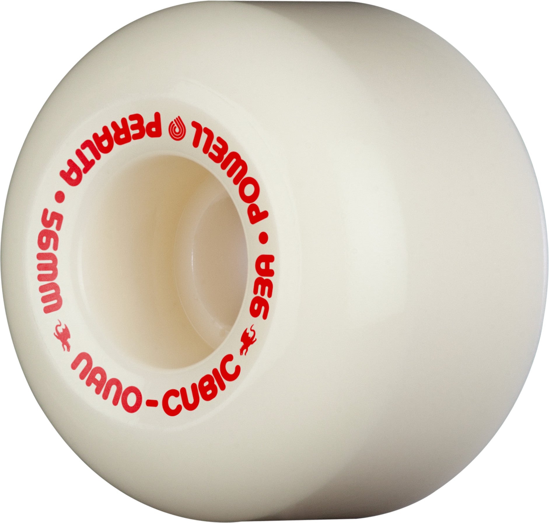 Powell Peralta Nano Cubic Asymmetrical Shape Dragon Formula Wheels 56x37mm 93A - Off White (Set of 4)