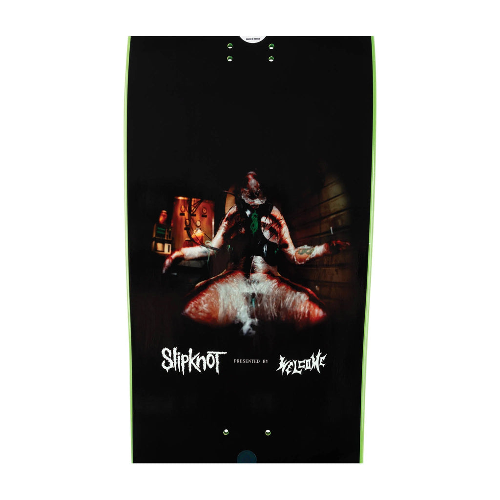 Welcome x Slipknot Skateboard Deck Self Titled on Gaia Black/Green 9.6"
