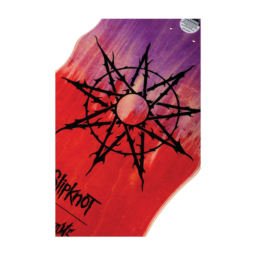 Welcome x Slipknot Skateboard Deck Tribal S On Widow Purple/Red Stain 10"