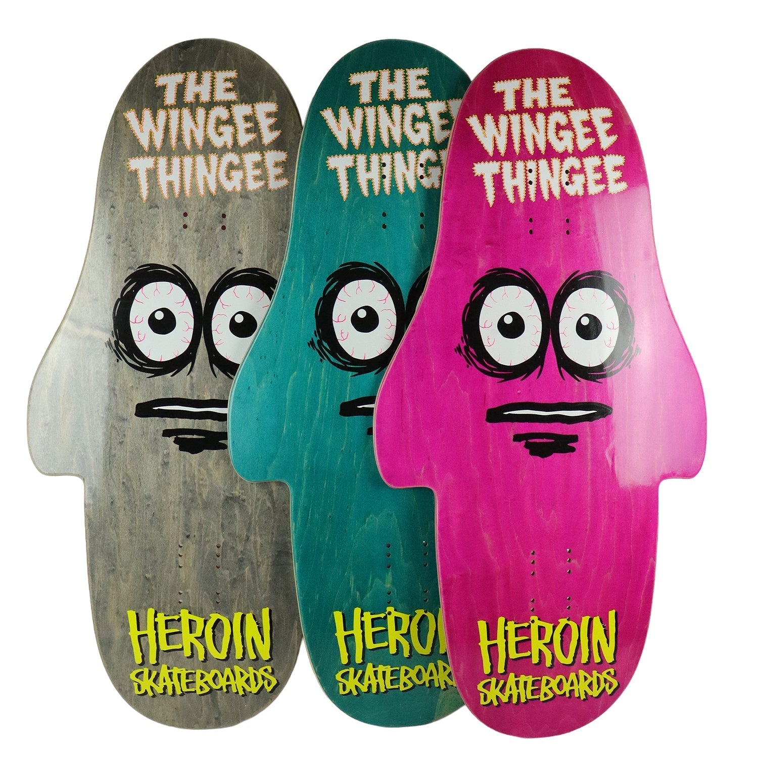 Heroin Skateboard Deck Wingy Thingee (Assorted) 15.25" x 31"