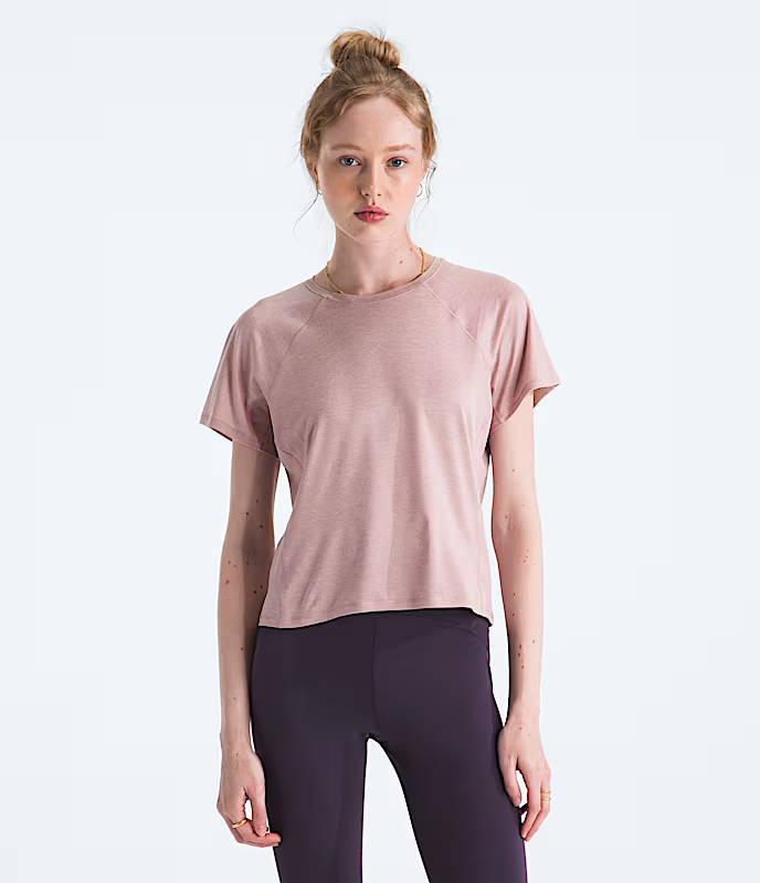 The North Face - Womens Jaida Short Sleeve Tee - Metal Pink Light Heather
