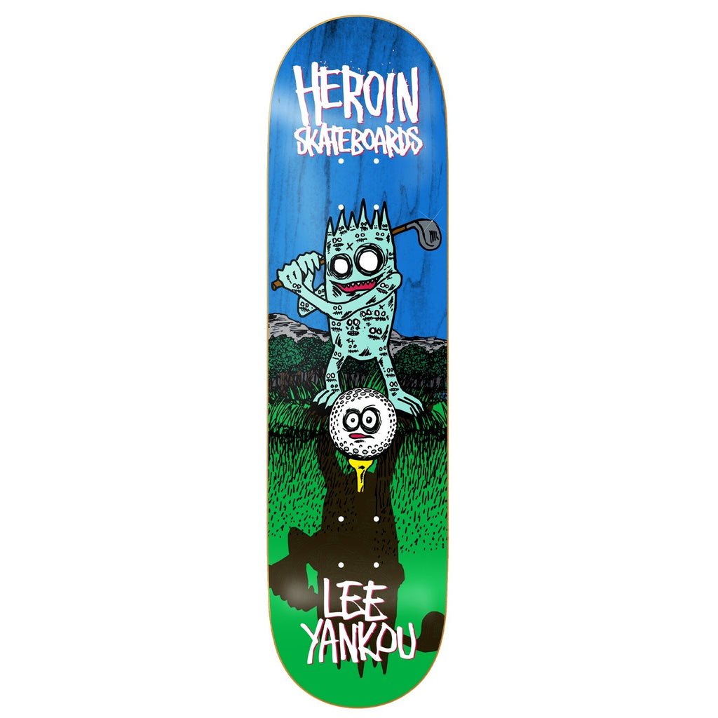 Heroin Skateboard Deck Lee Yankou Golf Imp (Assorted) Assorted 8.25" x 31.9"