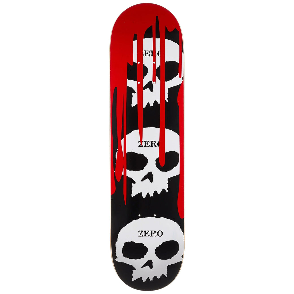 Zero Skateboard Deck 3 Skulls w/ Blood 8.5" x 32.3"