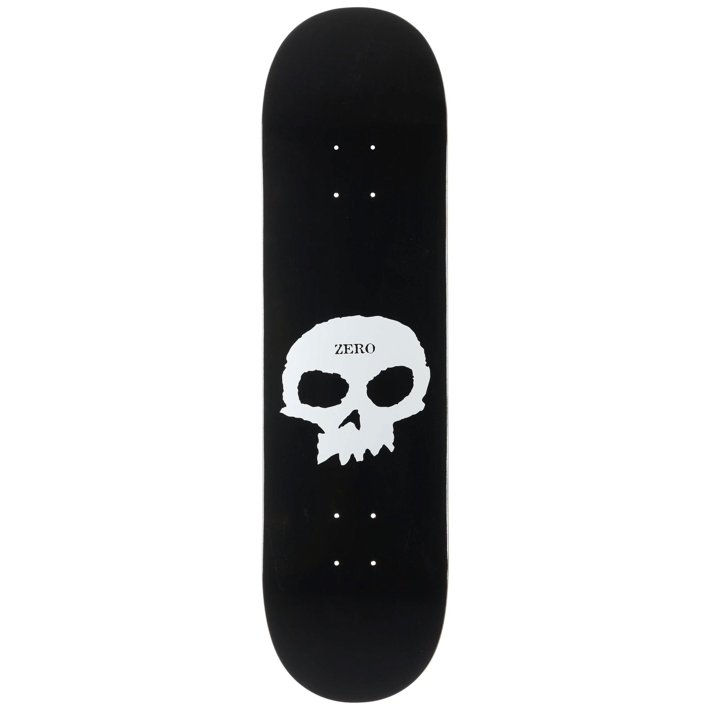 Zero Skateboard Deck Single Skull Black 9.0" x 33"
