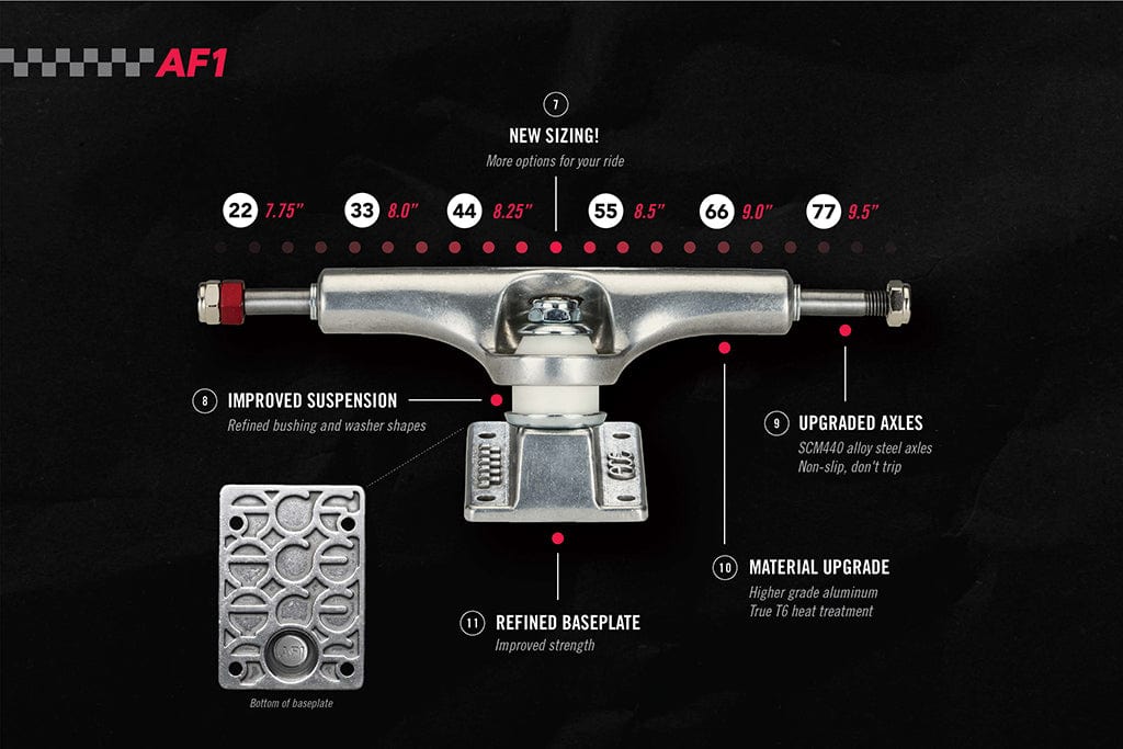 Ace AF-1 Polished Skateboard Trucks 33