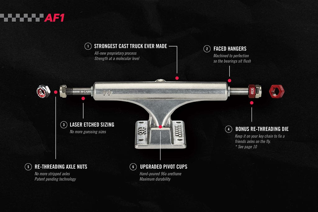 Ace AF-1 Polished Skateboard Trucks 44