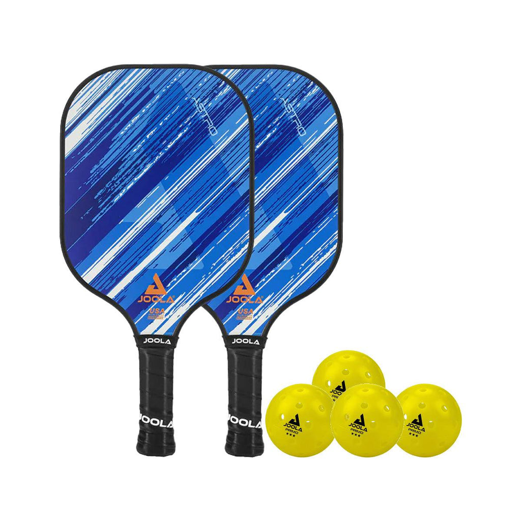JOOLA Pickleball Set 2x Astro Paddle + 4er Primo Ballset