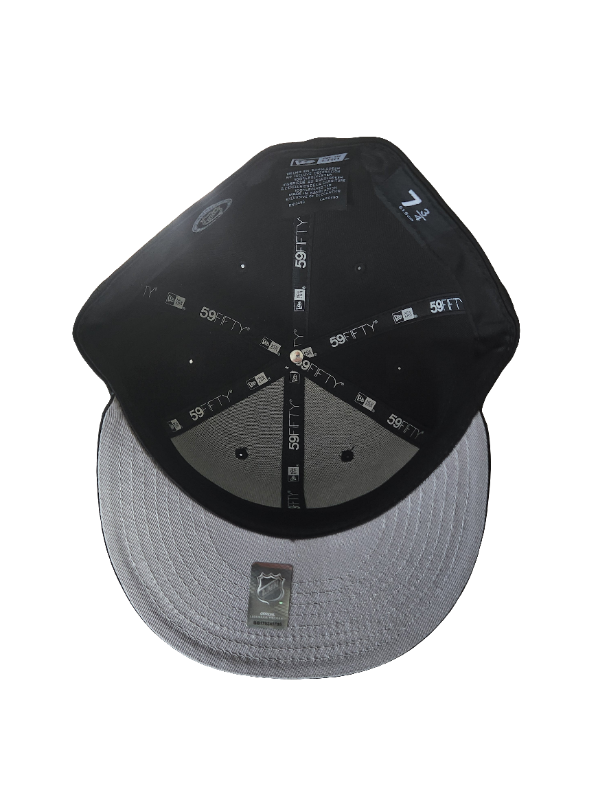 Edmonton Oilers NHL New Era Men's Black On Black 59Fifty Fitted Hat
