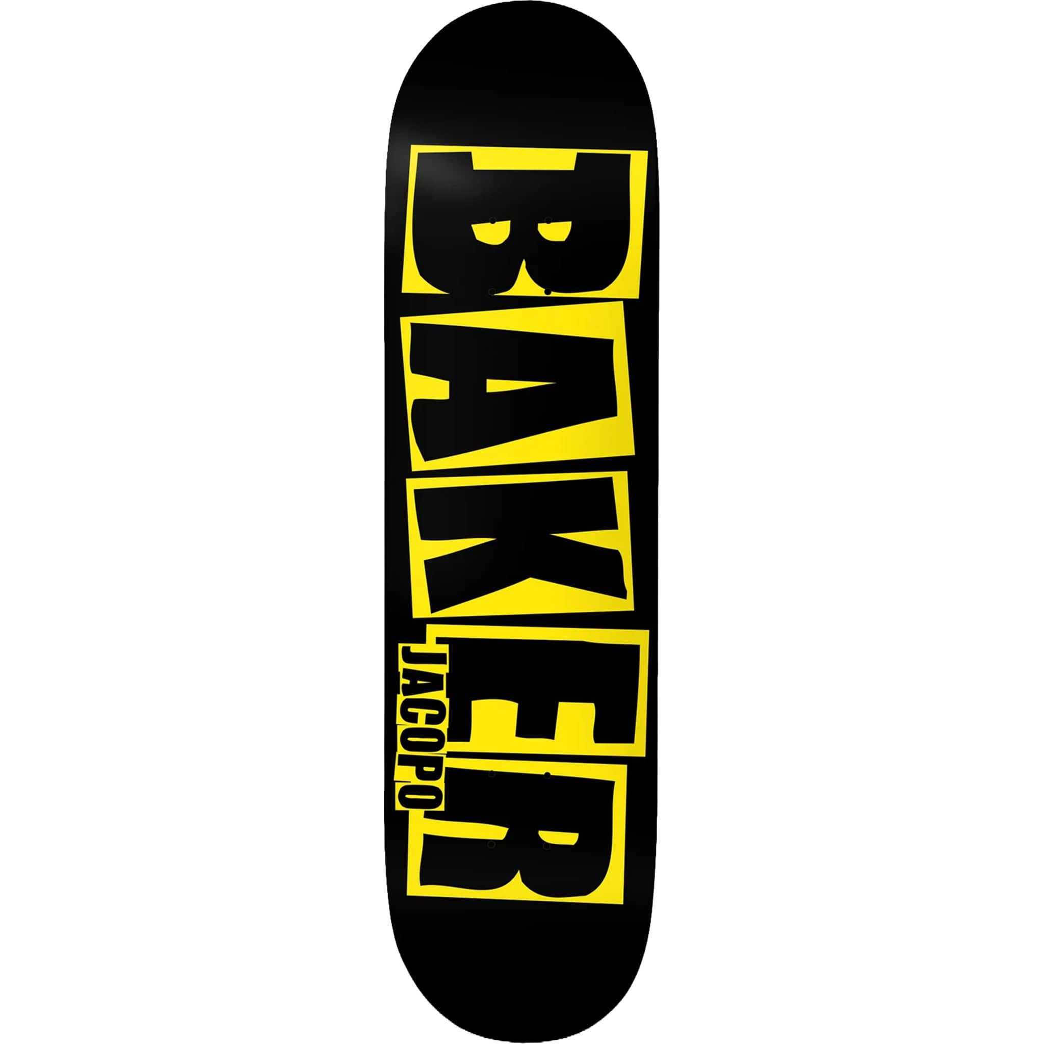 Baker Jacopo Brand Logo Danger YLW Skateboard Deck 8"