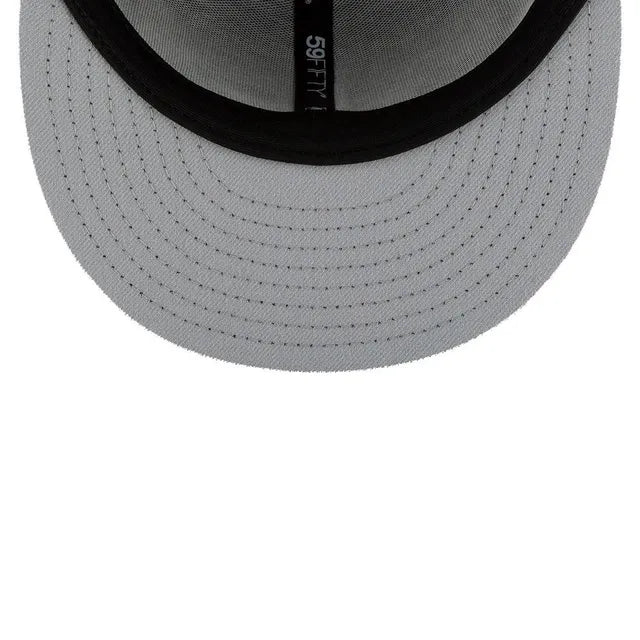 New EraLos Angeles Dodgers Black on Black with Gold 2025 World Series Champions Patch Grey UV New Era 59FIFTY Fitted Hat
