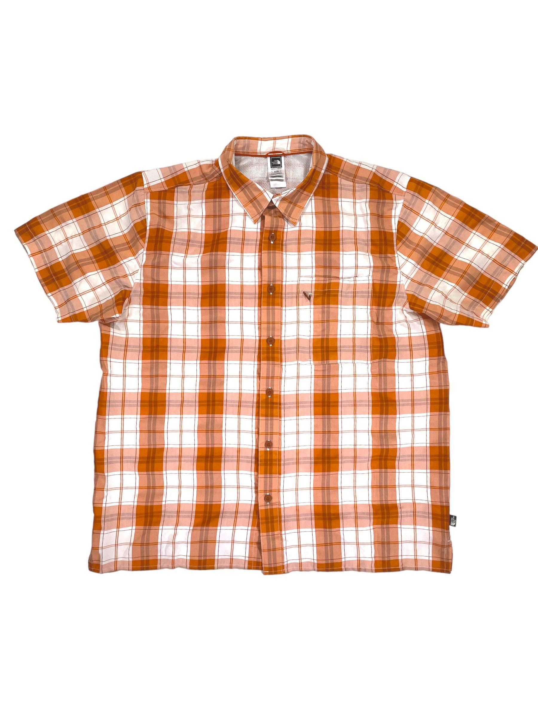 Mens Short Sleeve Button Down Plaid Shirt
