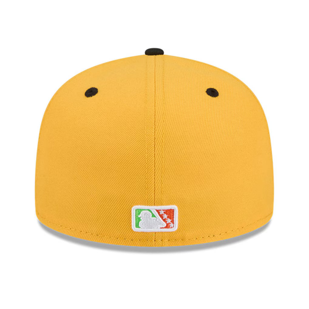 Eugene Emeralds MiLB New Era Men's Yellow/Black 59Fifty Copa De La Diversion Fitted Hat