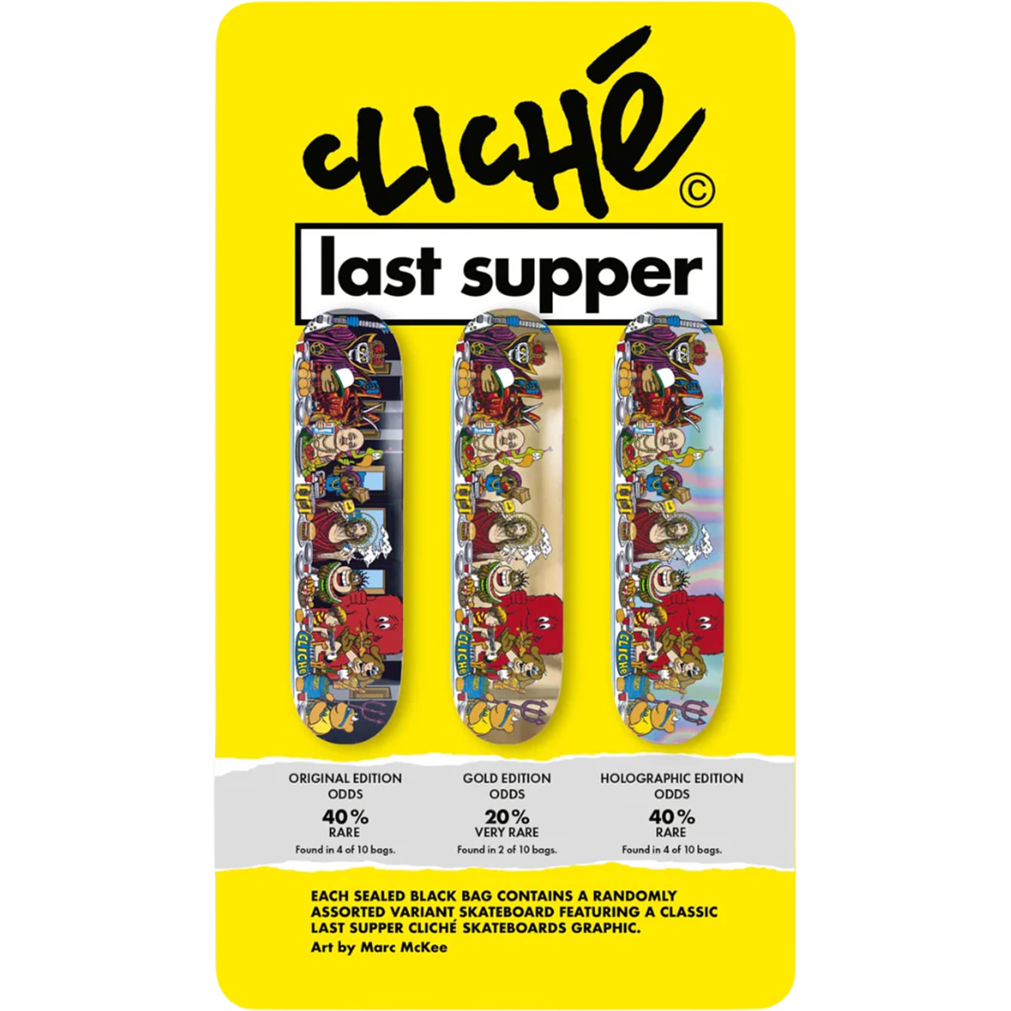 Cliché Last Supper Blind Bag Skateboard Deck 8.5"