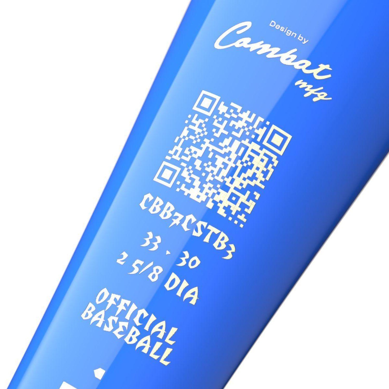 COMBAT MFG Spec A1 Coastal Blue BBCOR Baseball Bat -3 | One-Piece Alloy Baseball Bat | CBB7CSTB3