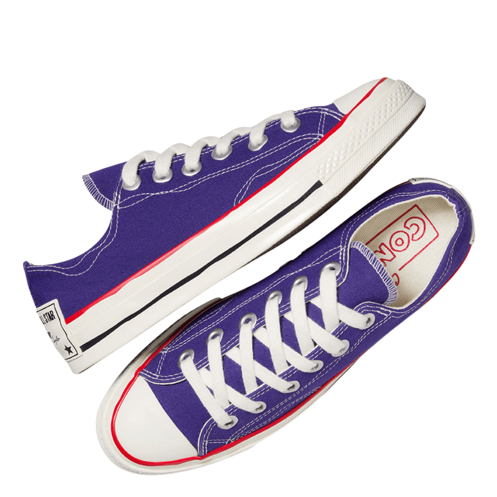 Converse Women's Chuck 70 Sketch Low Top in Court Purple/Egret/Red