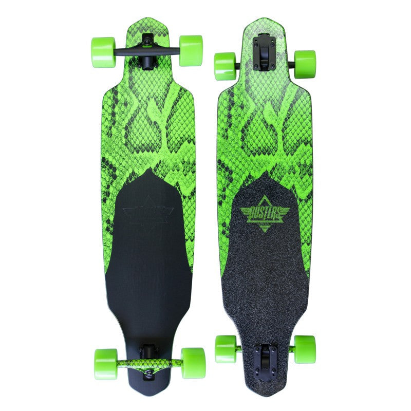 Dusters Channel Snakeskin Complete Longboard - 38″ Neon Green
