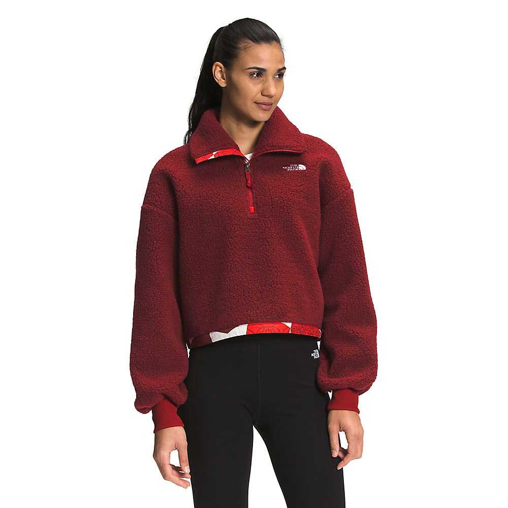 The North Face Womens Printed Platte Sherpa 1/4 Zip Top