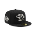 NEW ERA ARIZONA DIAMONDBACKS 2001 WORLD SERIES SIDE PATCH FITTED 59FIFTY-BLACK AND WHITE