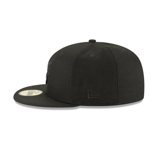 Baltimore Orioles MLB New Era Men's Black on Black 59Fifty Basic Fitted Hat