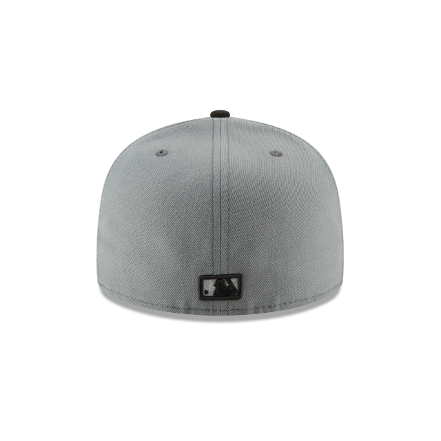 New York Yankees MLB New Era Men's Grey Black 59Fifty Basic Fitted Hat