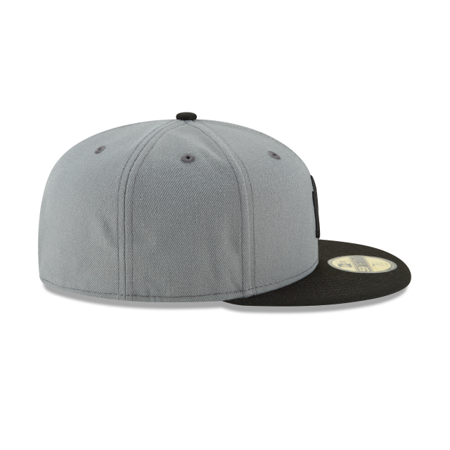 New York Yankees MLB New Era Men's Grey Black 59Fifty Basic Fitted Hat