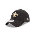 New Orleans Saints NFL New Era Men's Black 9Twenty Core Classic Adjustable Hat