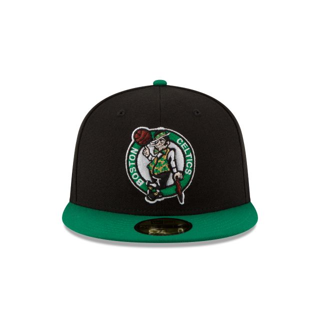 Boston Celtics NBA New Era Men's Black/Green 59Fifty Two Tone Fitted Hat