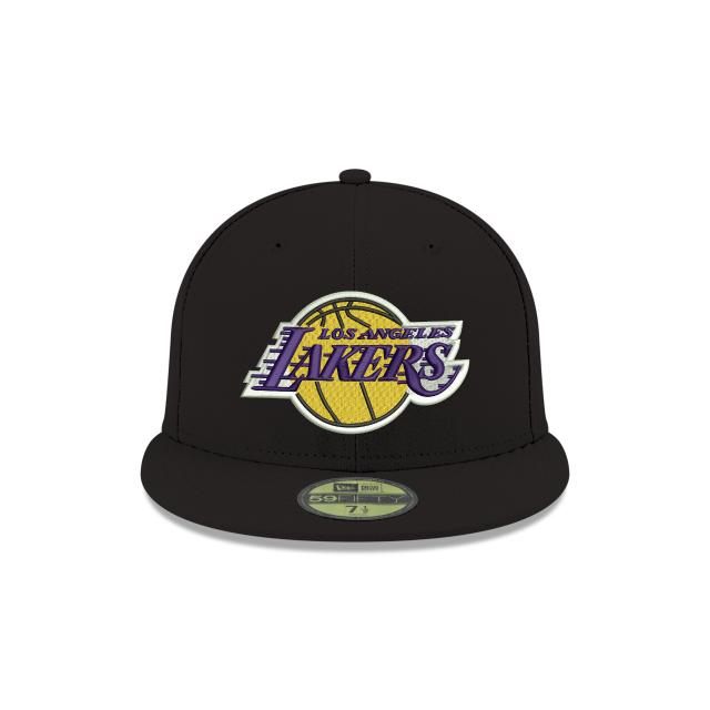 Los Angeles Lakers NBA New Era Men's Black 59Fifty Fitted Hat