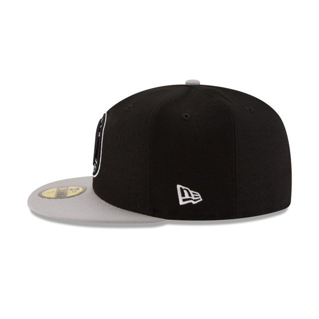 Brooklyn Nets NBA New Era Men's Black/Grey 59Fifty Two Tone Fitted Hat