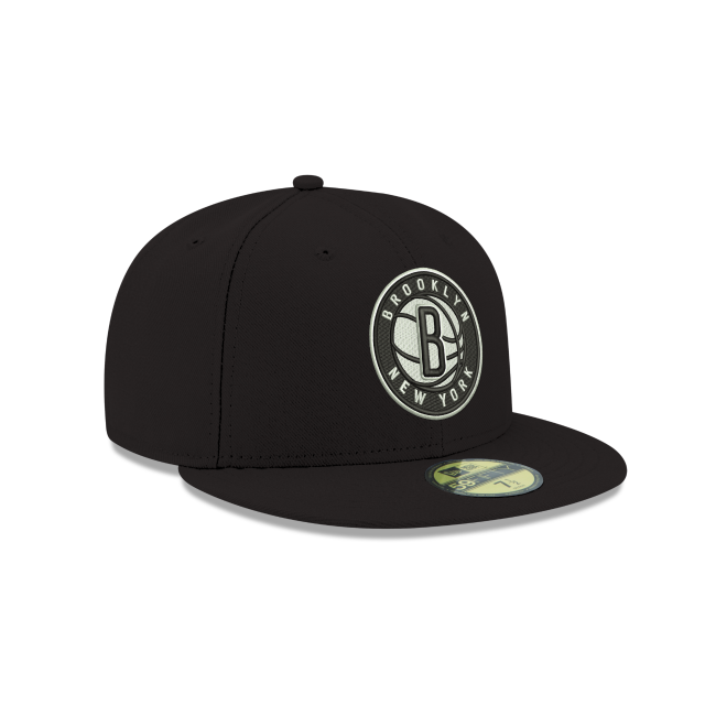 Brooklyn Nets NBA New Era Men's Black 59Fifty Alternate Fitted Hat