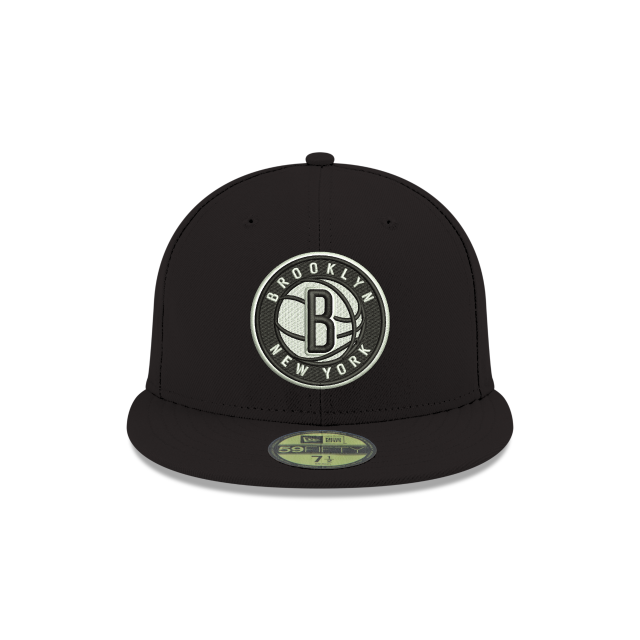 Brooklyn Nets NBA New Era Men's Black 59Fifty Alternate Fitted Hat