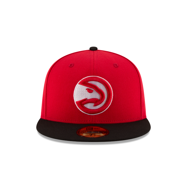 Atlanta Hawks NBA New Era Men's Red/Black 59Fifty Two Tone Fitted Hat