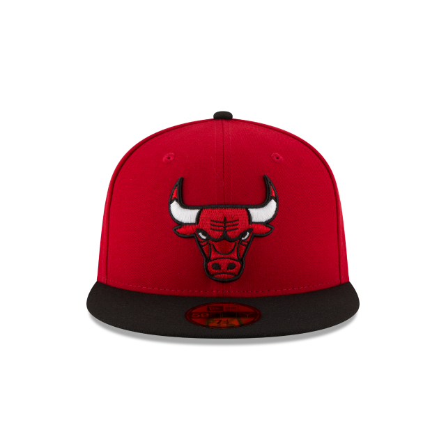 Chicago Bulls NBA New Era Men's Red/Black 59Fifty Two Tone Fitted Hat