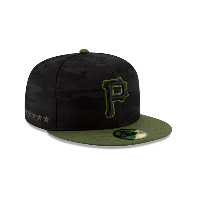 Pittsburgh Pirates MLB New Era Men's Black Camo 59Fifty Authentic Collection Alternate Fitted Hat