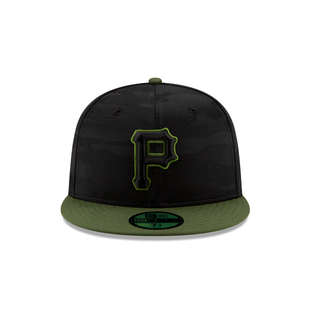 Pittsburgh Pirates MLB New Era Men's Black Camo 59Fifty Authentic Collection Alternate Fitted Hat