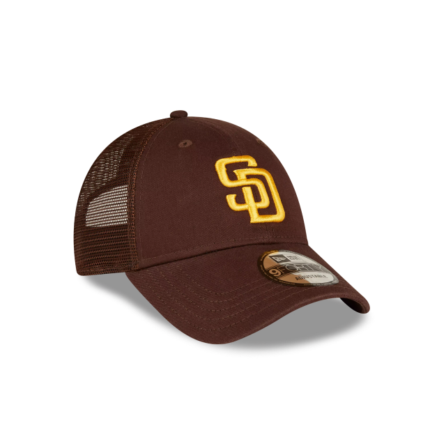 San Diego Padres MLB New Era Men's Brown 9Forty Trucker Adjustable Hat