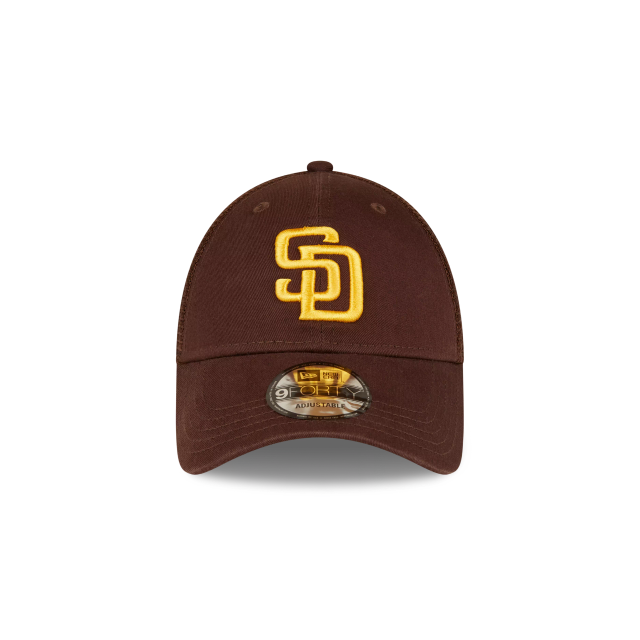 San Diego Padres MLB New Era Men's Brown 9Forty Trucker Adjustable Hat