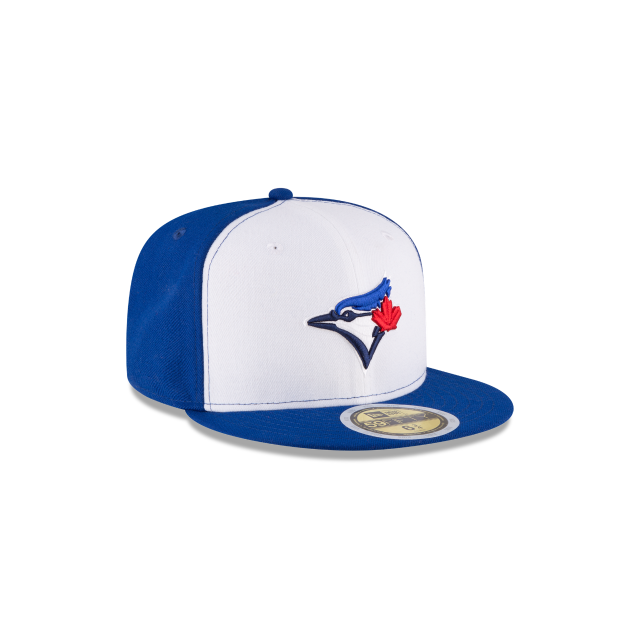 Toronto Blue Jays MLB New Era Youth White/Royal 59Fifty Authentic Collection Fitted Hat