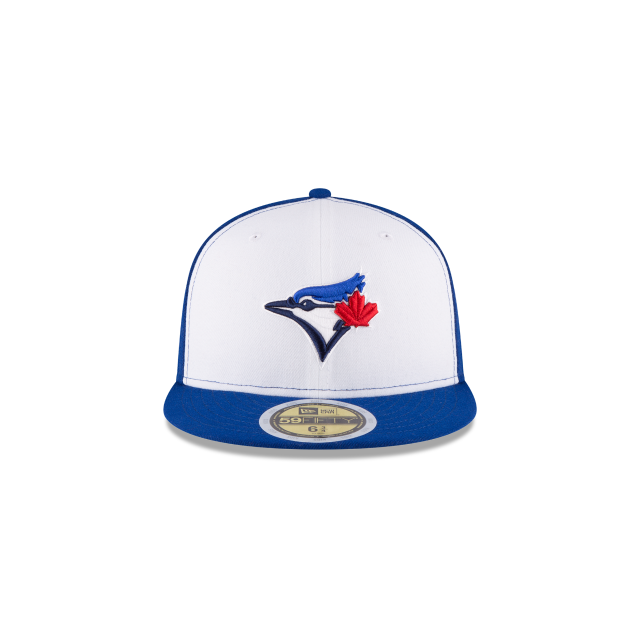 Toronto Blue Jays MLB New Era Youth White/Royal 59Fifty Authentic Collection Fitted Hat