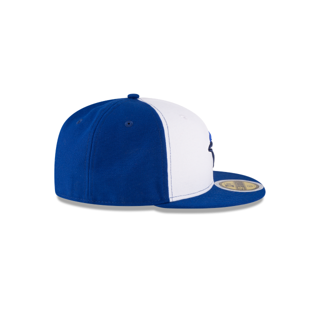 Toronto Blue Jays MLB New Era Youth White/Royal 59Fifty Authentic Collection Fitted Hat