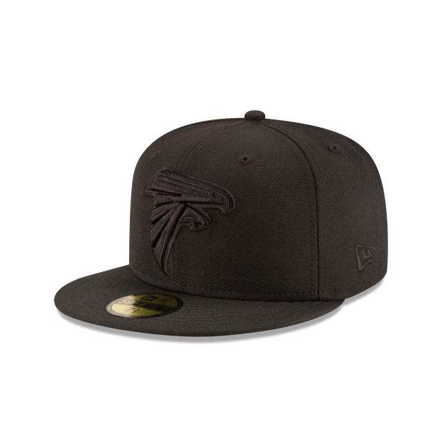 Atlanta Falcons NFL New Era Men's Black on Black 59Fifty Team Basic Fitted Hat