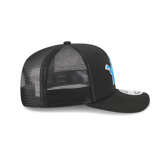 Detroit Lions NFL New Era Men's Black 9Seventy Stretch Trucker Snapback