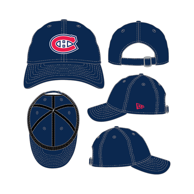 Montreal Canadiens NHL New Era Men's Navy 9Twenty Core Classic Adjustable Hat